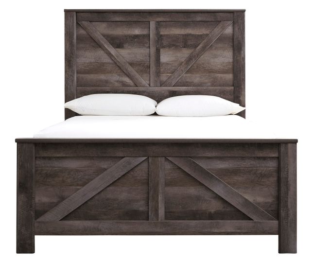 Signature Design by Ashley® Wynnlow Gray King Crossbuck Panel Bed-3