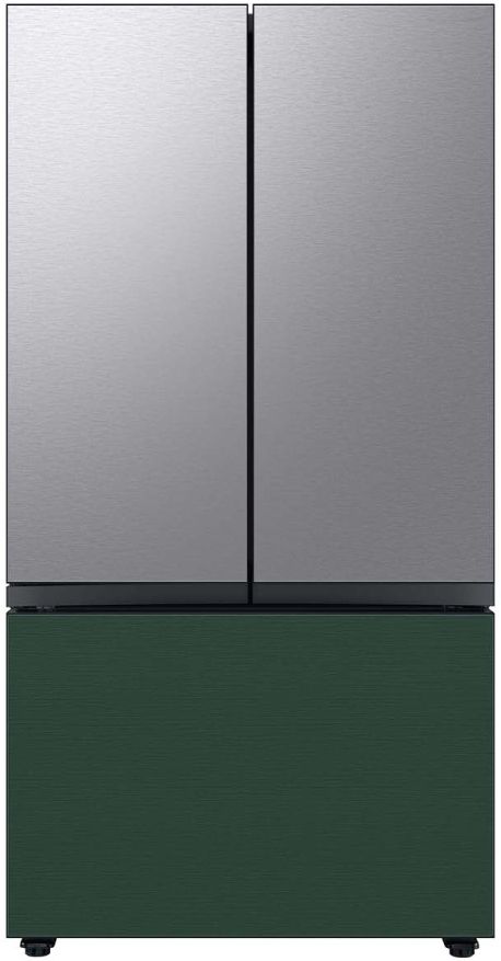 Samsung Bespoke 36" Emerald Green Steel French Door Refrigerator Bottom Panel 9