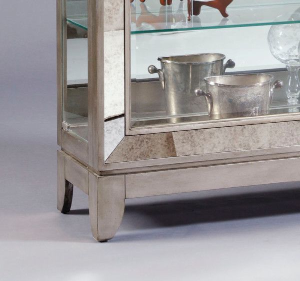 Pulaski PFC Curio Aged Silver Display Cabinet 2