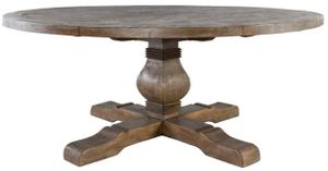 Classic Home Caleb Distressed Brown 72" Round Dining Table