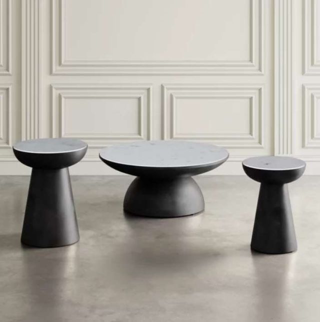 Jofran Inc. Circularity Black Round Chairside Table-3