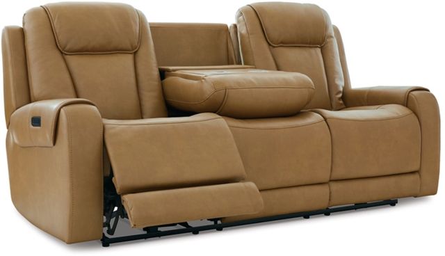 Signature Design by Ashley® Card Player Cappuccino Power Reclining Sofa-1