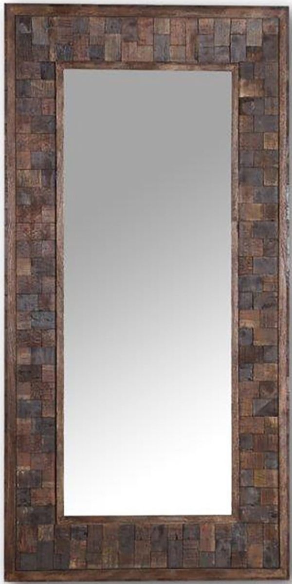 Parker House® Crossings The Underground Reclaimed Rustic Brown Floor Mirror-1