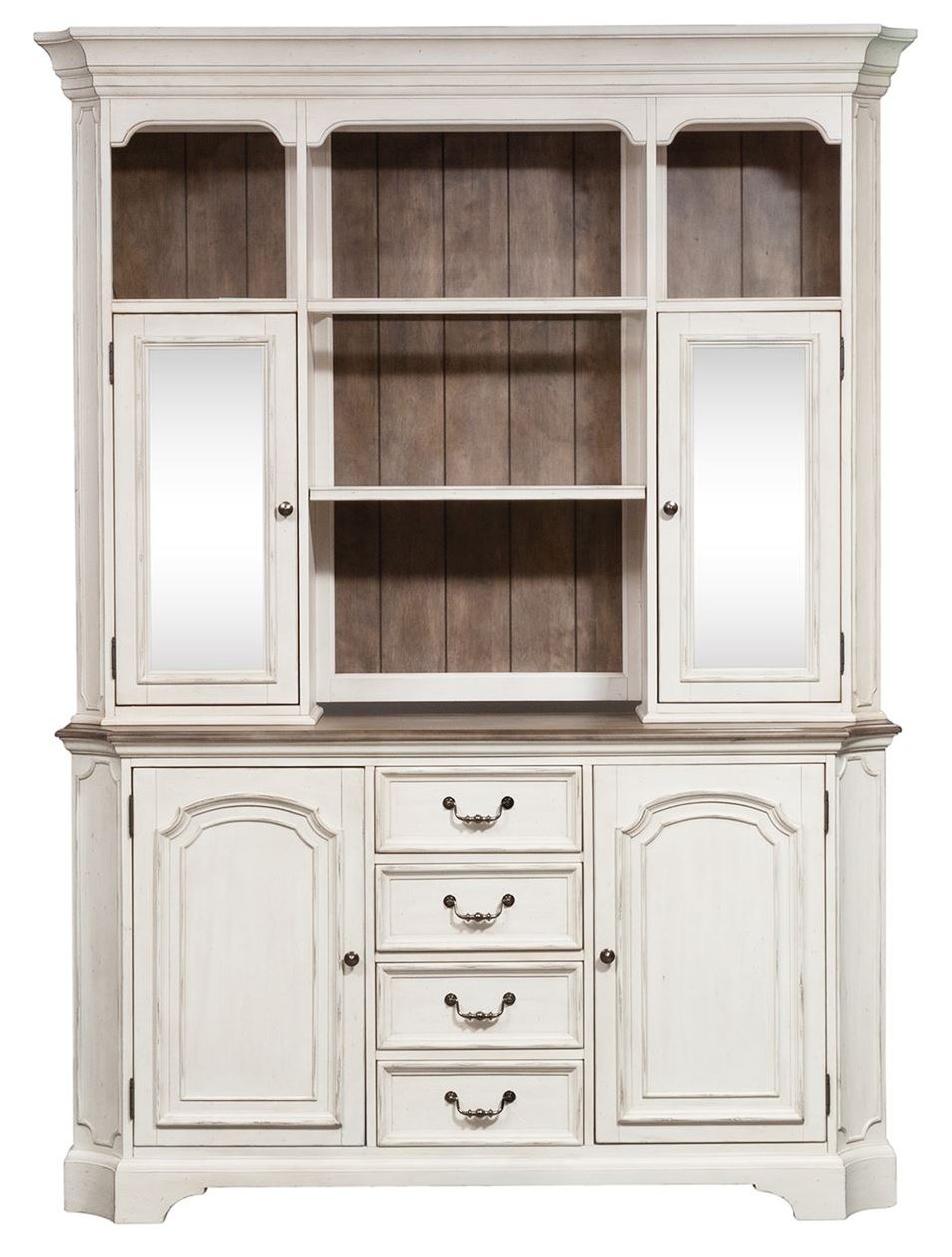 Liberty Furniture Abbey Road Porcelain White Dining Hutch & Buffet