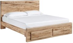 Signature Design by Ashley® Hyanna Tan King 2-Drawer Panel Storage Bed