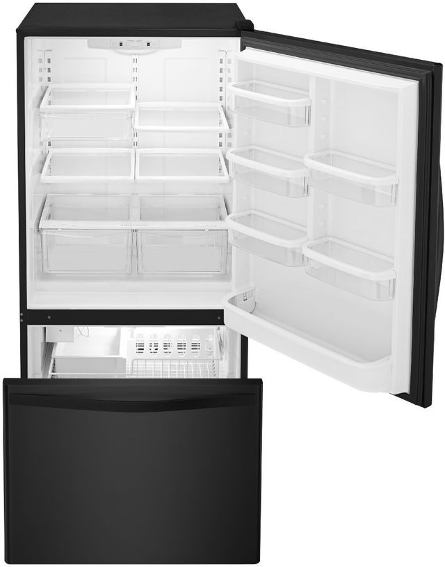 Whirlpool® 19 Cu. Ft. Black Bottom Freezer Refrigerator 2