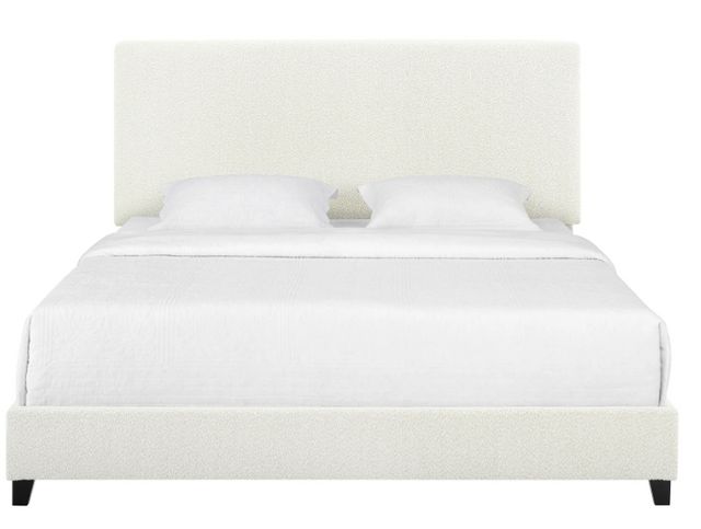 Legends Home Bridger White Boucle King Upholstered Panel Bed | Pruitt's ...