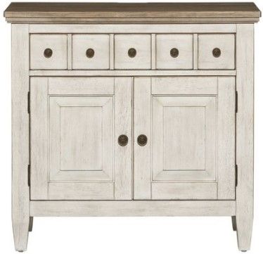 Liberty Heartland Antique White Bedside Chest-1