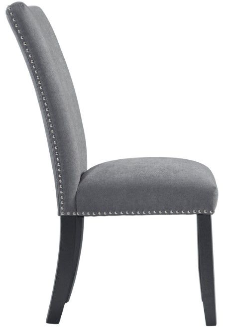 Elements International Tuscany Charcoal Standard height Side Chair Set 2