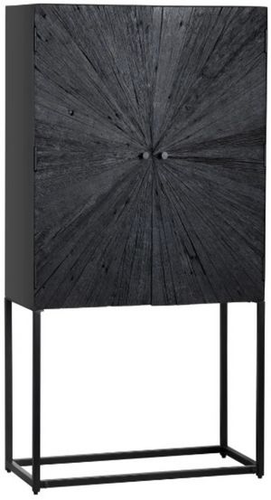 Crestview Collection Obsidian Black Bar Cabinet