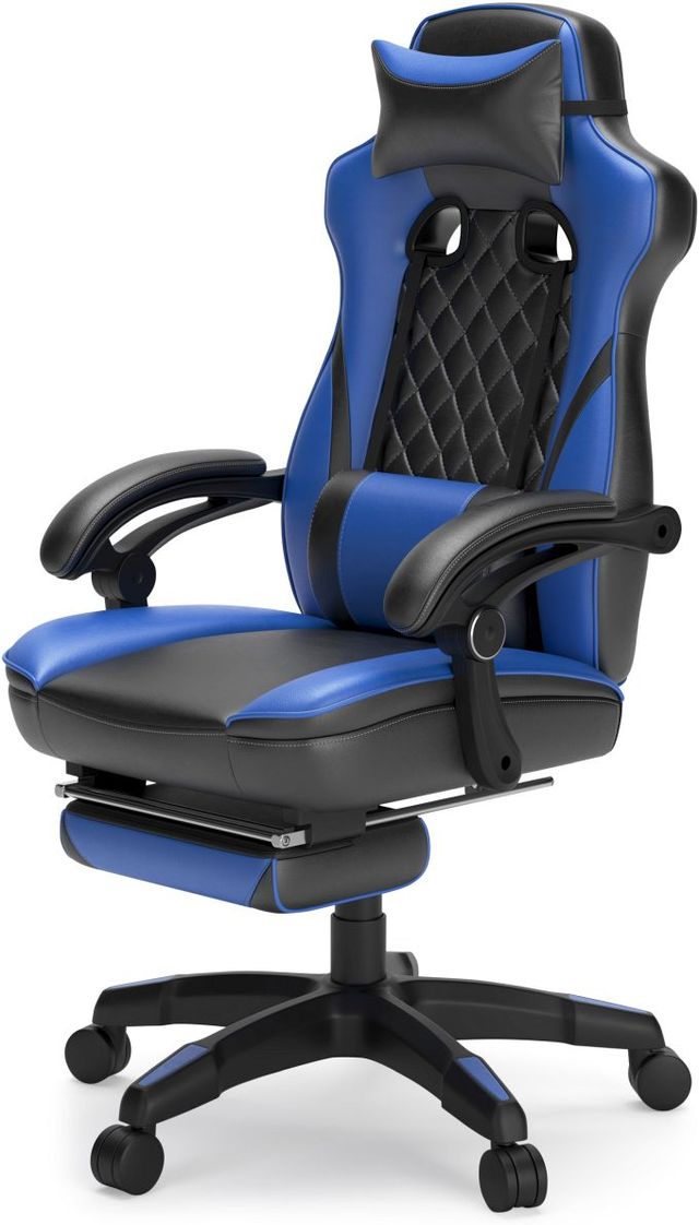 Signature Design by Ashley® Lynxtyn Black/Blue Home Office Swivel Desk Chair 2