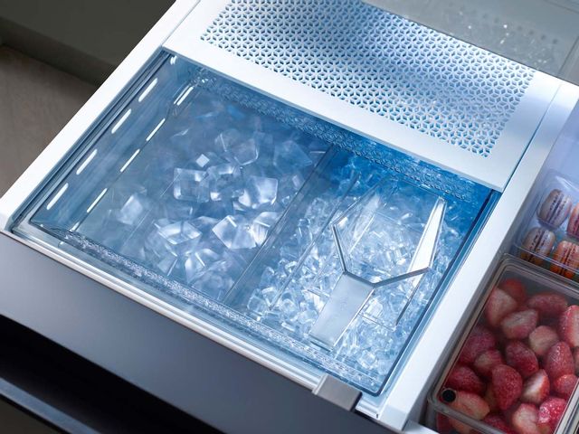 Samsung Bespoke 24 Cu. Ft. White Glass Counter Depth 3-Door French Door Refrigerator with Beverage Center™ 9