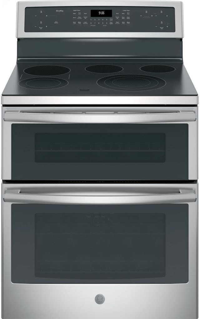 GE Profile™ Series 30" Stainless Steel Free Standing Double Oven Electric Range 0