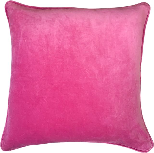 Laura Park Designs Hot Pink Velvet 22" x 22" Toss Pillow-0