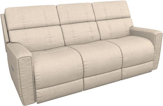 La Z Boy® Apollo Cream Power Reclining Sofa With Headrest And Lumbar Robys Furniture And Appliance 6938