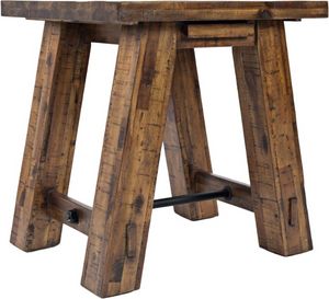 Jofran Inc. Cannon Valley Brown Trestle End Table