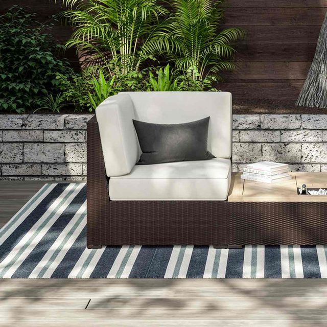 homestyles® Palm Springs Brown Outdoor Sectional Side Chair 4