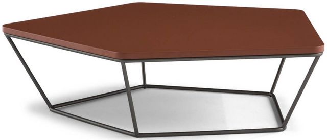 Natuzzi Editions Chocolat Matte Brick Lacquered Coffee Table | Karvonen’s