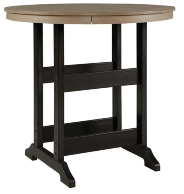 Signature Design by Ashley® Fairen Trail 3 Piece Black/Driftwood Bar Table Set-1