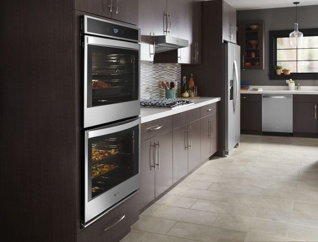 Whirlpool® 30” Stainless Steel Electric Built In Double Oven lifestyle