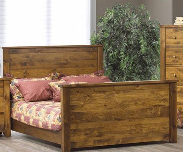 Vokes Furniture Rough Sawn Queen Panel Bed