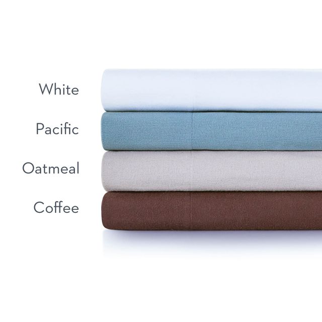 Malouf® Woven™ Portuguese Flannel Oatmeal Split King Sheet Set 1