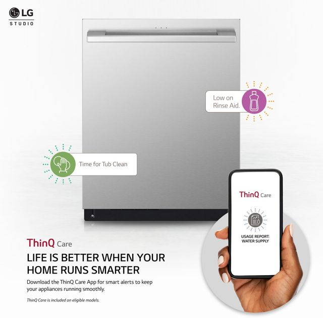 LG Studio 24" Stainless Steel Built In Dishwasher-1