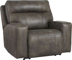 Signature Design by Ashley® Game Plan Concrete Oversized Power Recliner