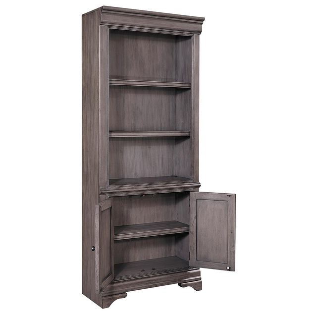 Aspenhome Sinclair Ash Grey Door Bookcase-1