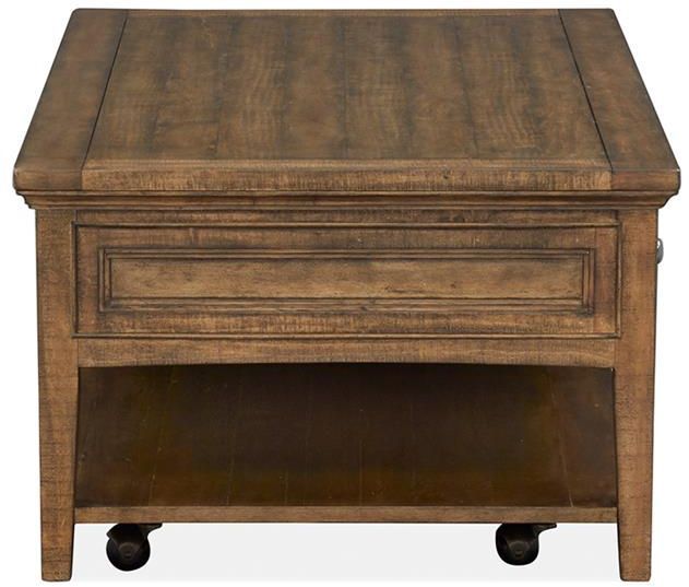 Magnussen Home® Bay Creek Toasted Nutmeg Rectangular Cocktail Table with Casters 5