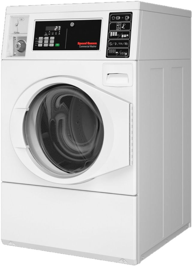 Speed Queen® Commercial 3.42 Cu. Ft. White Front Load Electric Washer 2