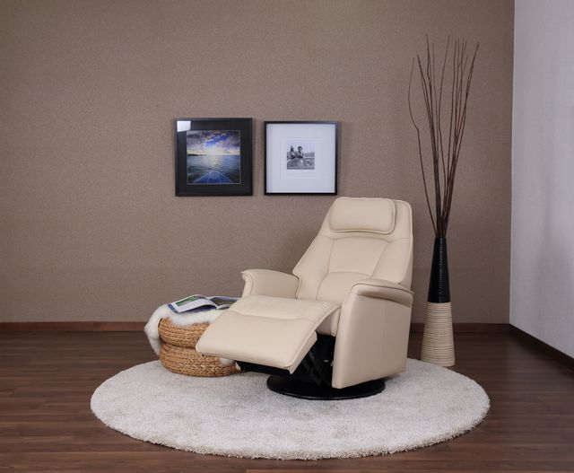 Fjords® Relax Stockholm Latte Small Dual Motion Swivel Recliner 3