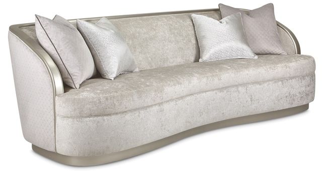 Michael Amini® Lanna Silver Mist Mansion Sofa | Wood's Furniture