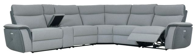 Homelegance® Maroni Gray 6 Piece Modular Power Reclining Sectional with Power Headrest 1