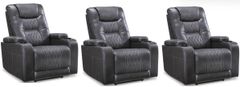 Signature Design by Ashley® Composer 3-Piece Gray Power Theater Seating Set