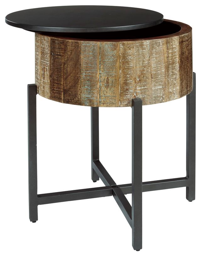 Signature Design by Ashley® Nashbryn Gray/Brown Round End Table 1