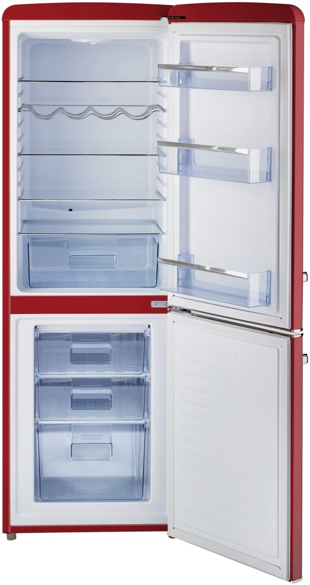 Unique Retro 22 7 Cu. Ft. Bottom Freezer Refrigerator (UGP-215L R AC) - Candy Red