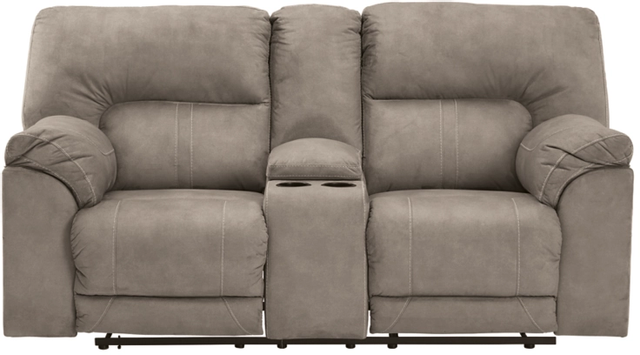 Benchcraft® Cavalcade Slate Power Reclining Loveseat with Console-2