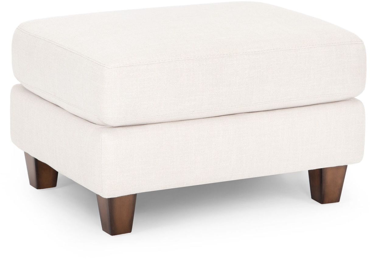 White linen deals ottoman