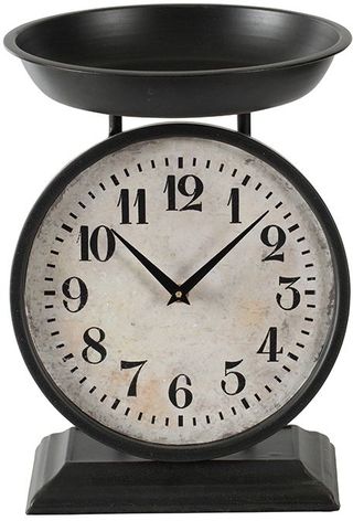 A & B Home Black Table Clock