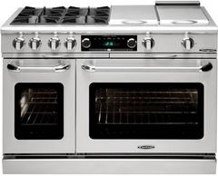Capital Cooking Connoisseurian 48" Pro-Style Dual Fuel Liquid Propane Range with 24" Barbecue Grill