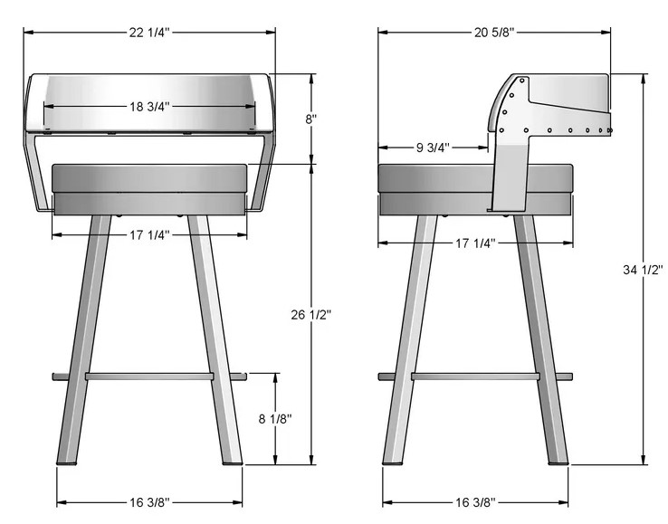 Amisco Customizable Russell Swivel Counter Stool | Colder's | Milwaukee ...