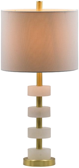 A & B Home Gold/White Table Lamp-2
