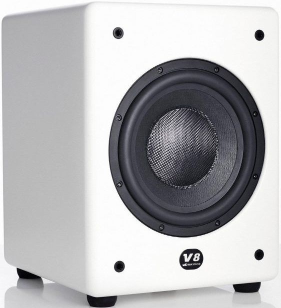 M&K Sound® V Series 8" White Satin Compact Subwoofer 0