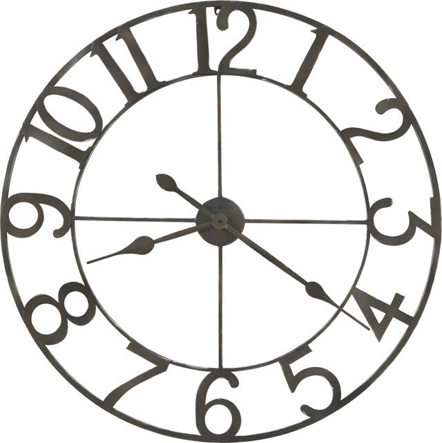 Howard Miller® Artwell 36" Dark Charcoal Gray Wrought Iron Wall Clock