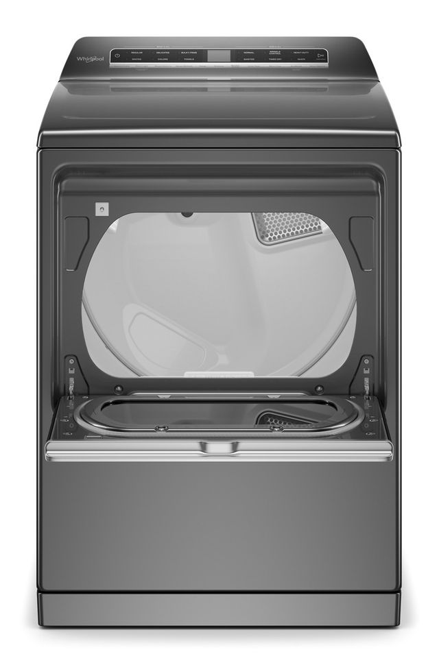 Whirlpool® 7.4 Cu. Ft. Chrome Shadow Front Load Electric Dryer-2