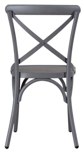 Liberty Furniture Vintage Dark Gray X Back Side Chair 3
