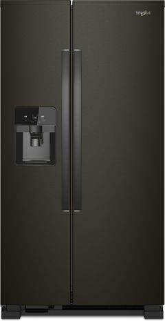 Réfrigérateur côte-à-côte de 36 po Whirlpool® de 24.5 pi³ - Acier inoxydable noir résistant aux traces de doigts