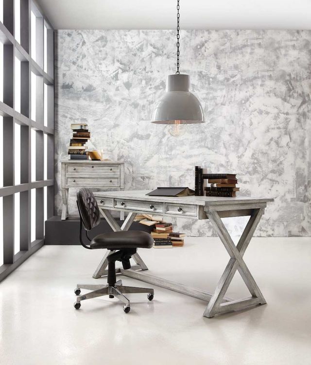 Hooker® Furniture Melange Light Gray Dixon Writing Desk 3