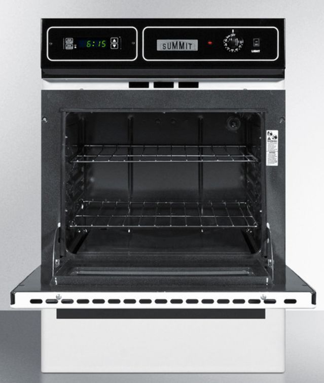 Summit® 24" White Built in Gas Wall Oven 1